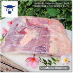 Beef rib SHORTRIB Australia ECT frozen 5 RIBS CROSSED CUTS galbi bulgogi 1" 2.5cm (price/pack 1kg 4-5pcs)